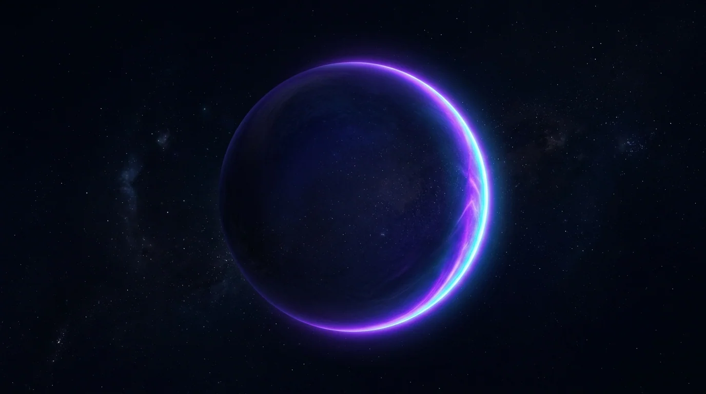 Auratelier: an ethereal luminous sphere floating in minimalist atmosphere.