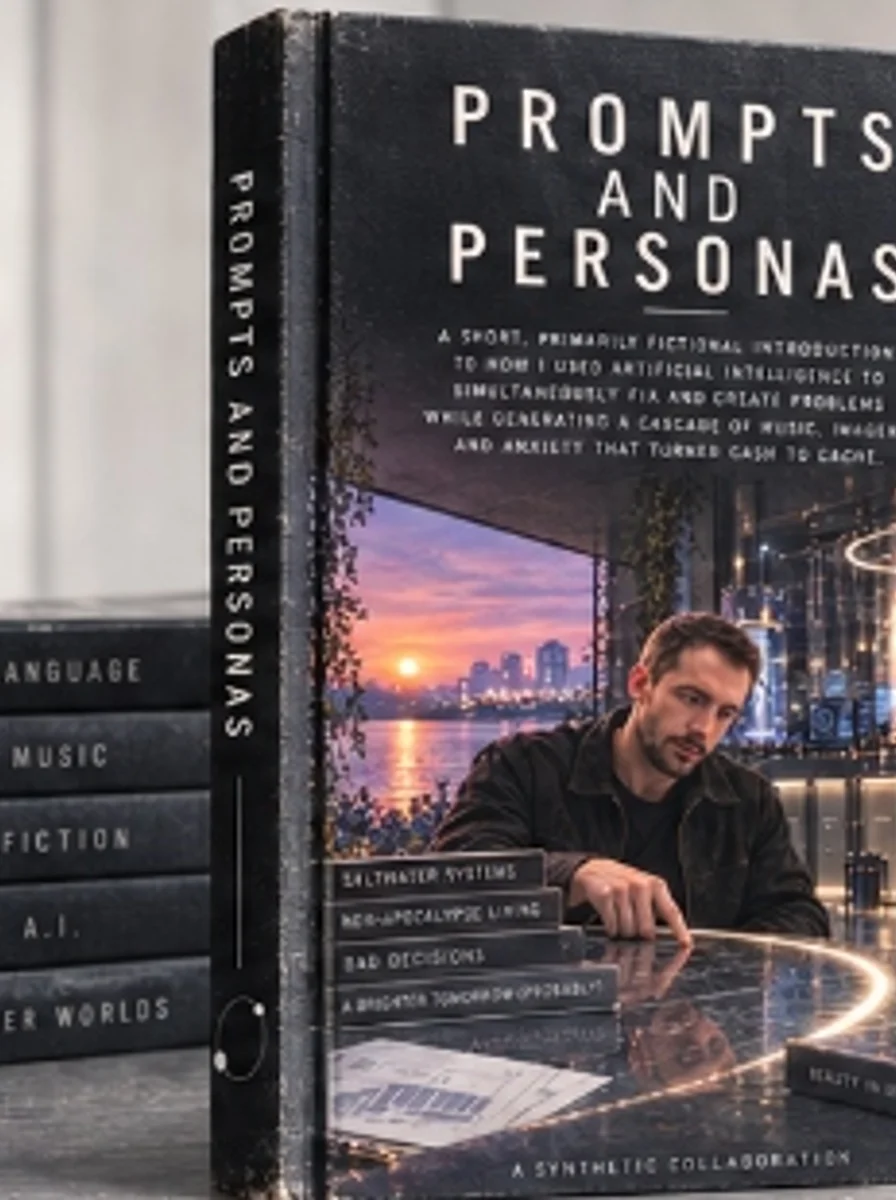 Prompts and Personas book displayed in morning light
